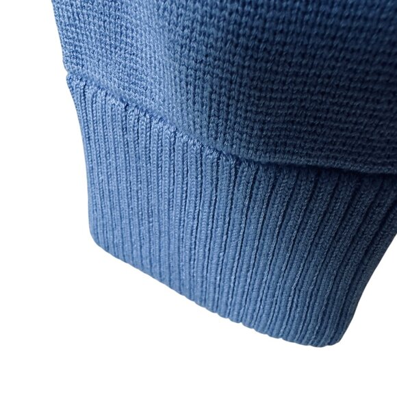 W By Worth Silk Cotton Sweater Sz M Crew Neck Side Zippers Classic Quiet Luxury - Picture 13 of 16